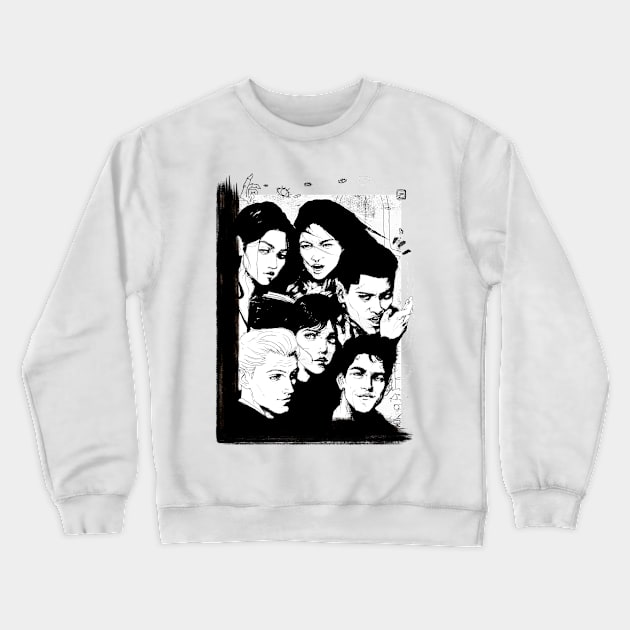 The Atlas Six - 2021 Edition - black and white Crewneck Sweatshirt by LittleChmura